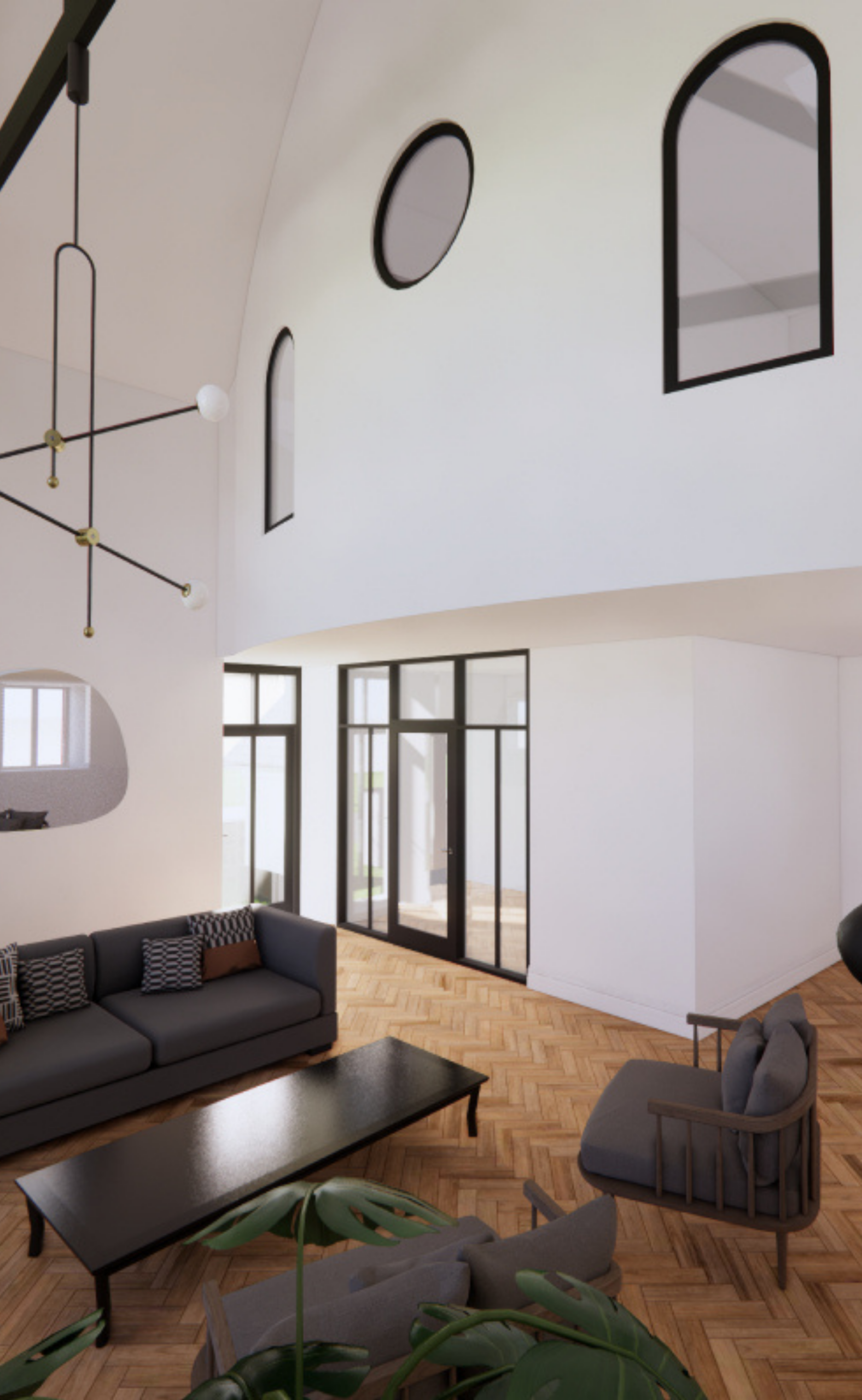 3D image of a church conversion in Cornwall