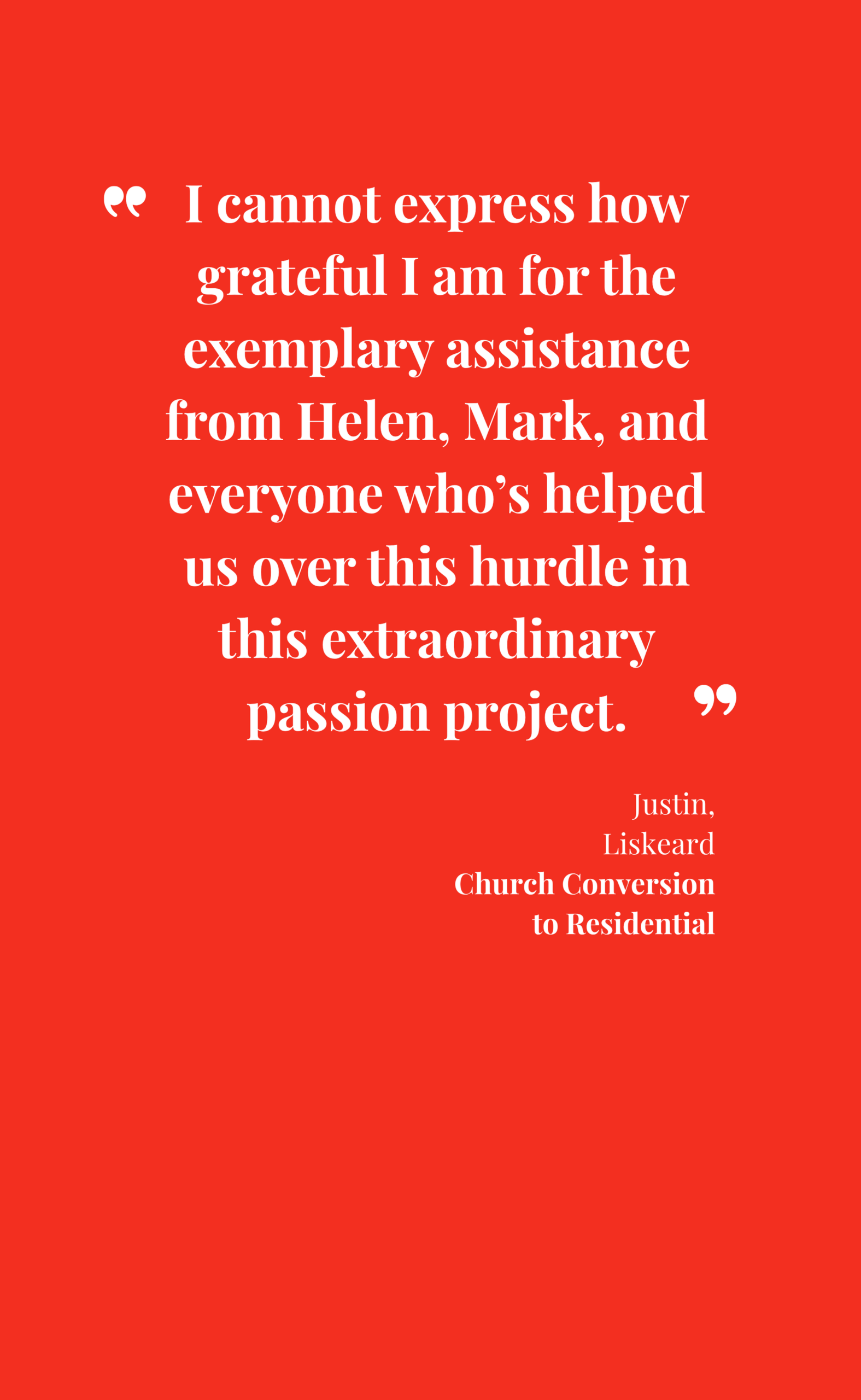 "I cannot express how grateful I am for the exemplary assistance from Helen, Mark, and everyone who's helped us over this hurdle in this extraordinary passion project"